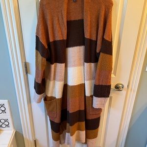 Color block cartigan